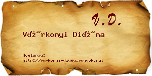 Várkonyi Diána névjegykártya